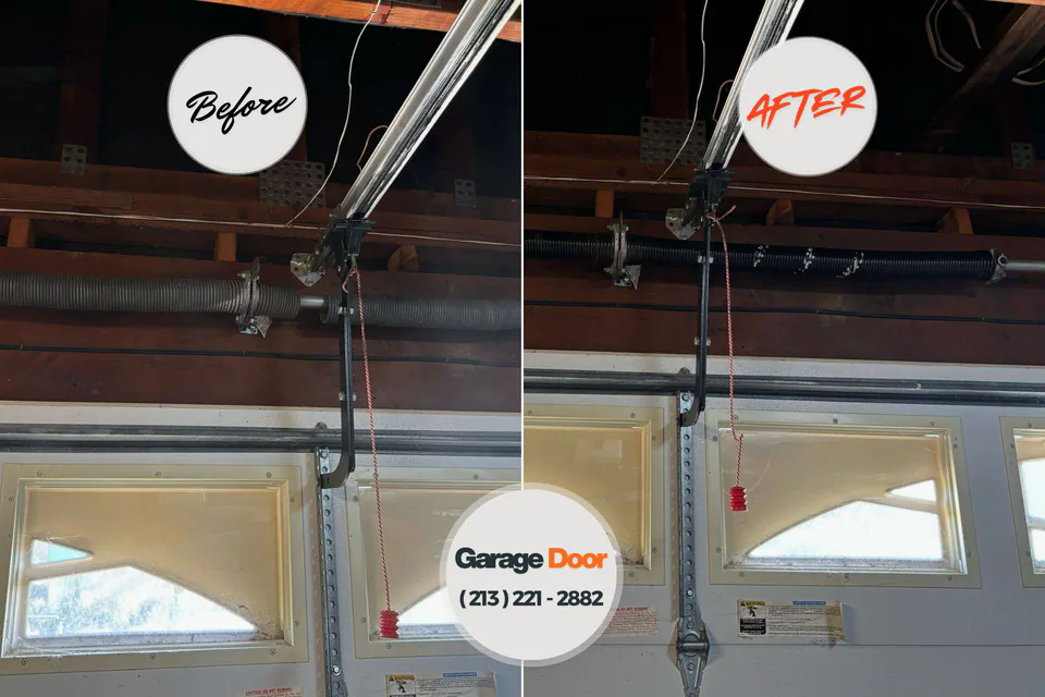Before and after: garage door repair Fallon Station, NV